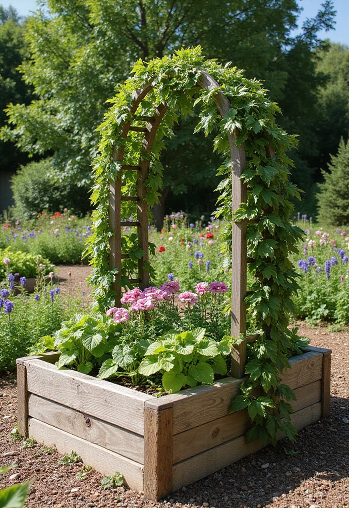 DIY Raised Garden Bed: A Beginner Build Guide with 17 Step-by-Step Project Inspirations - 7. Raised Beds with Trellises