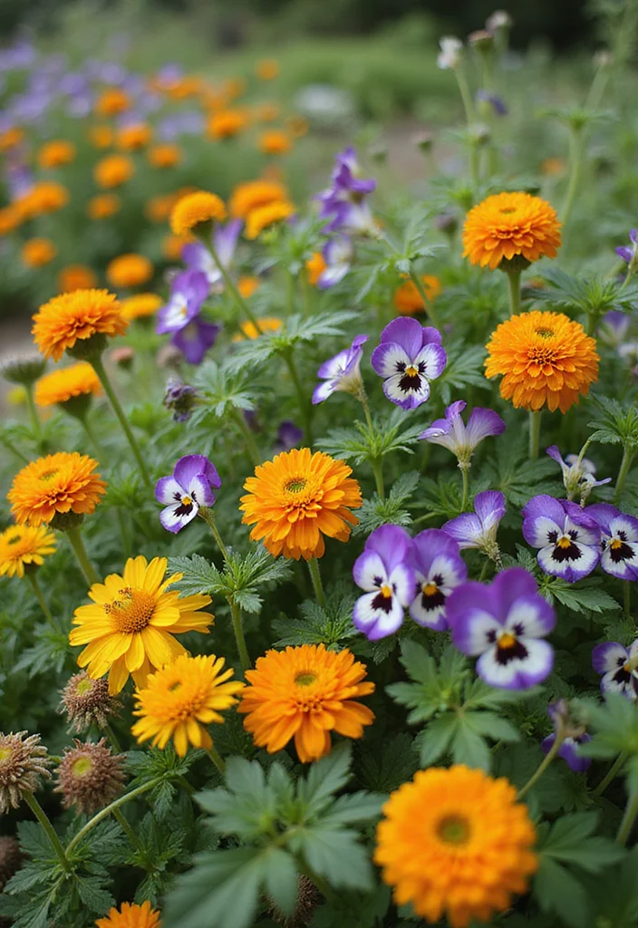 English Cottage Garden Design Layout: A Romantic Guide with 19 Floral-Inspired Layout Designs - 6. Edible Flower Borders