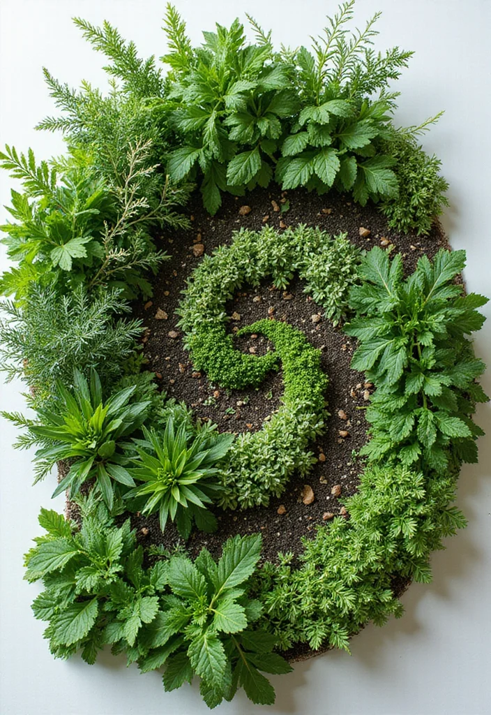 English Cottage Garden Design Layout: A Romantic Guide with 19 Floral-Inspired Layout Designs - 9. Herb Spiral Gardens