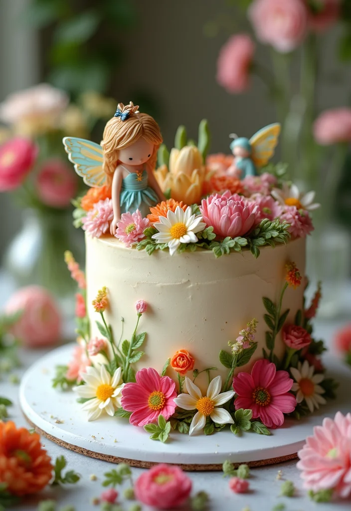 Fairy Garden Theme Party: A Fantasy Guide with 19 Playful Enchanted Inspirations - 13. Garden-themed Cake