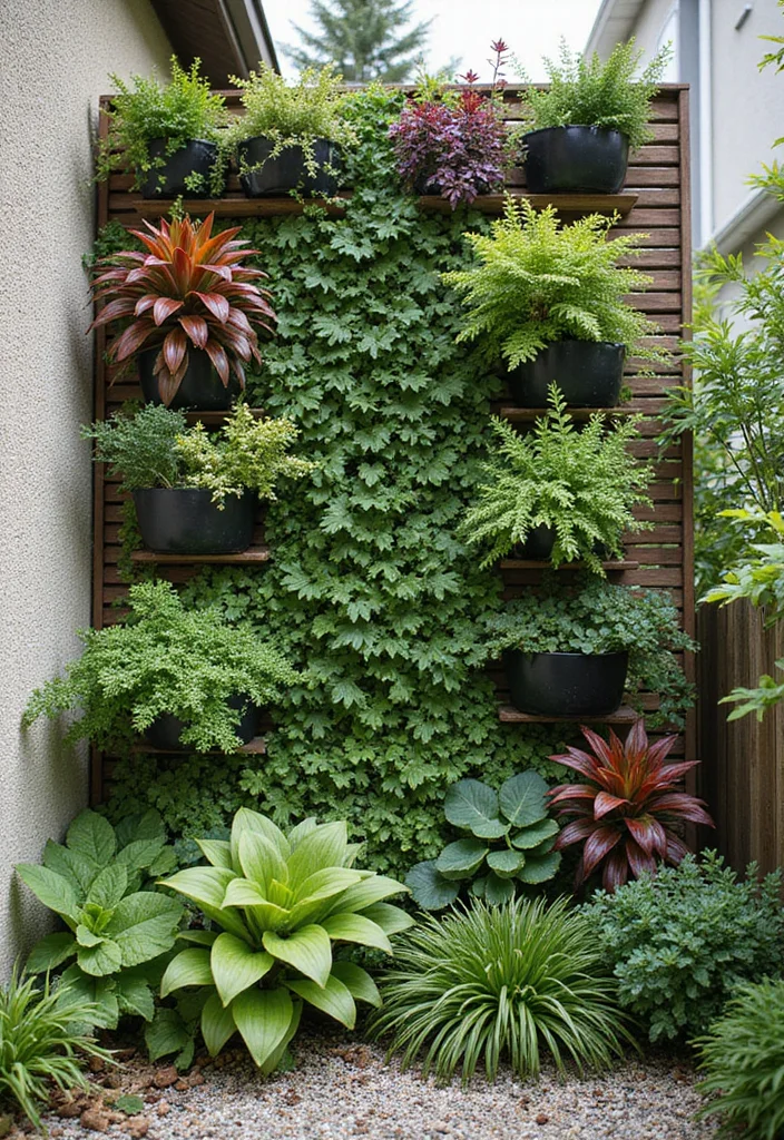 Front Yard Garden Design: A Curb Appeal Guide with 18 Stylish Outdoor Inspirations - 4. Vertical Gardens: Space-Saving Solutions