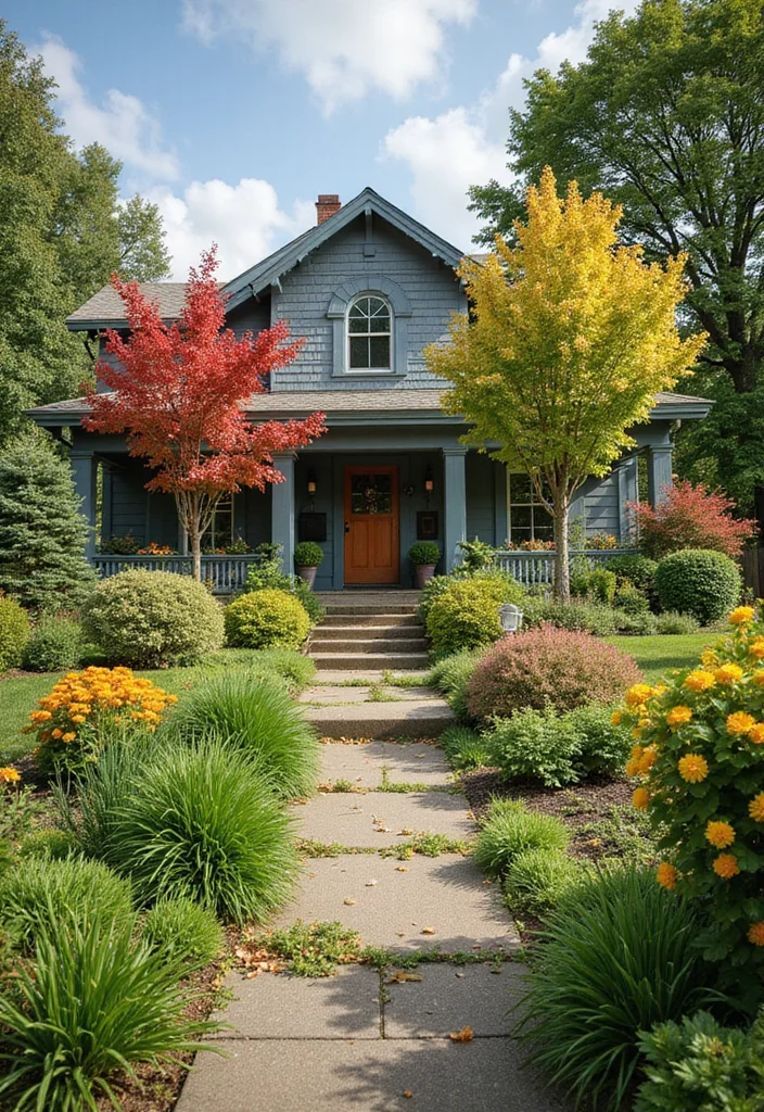 Front Yard Garden Design: A Curb Appeal Guide with 18 Stylish Outdoor Inspirations - 8. Seasonal Planting for Year-Round Color
