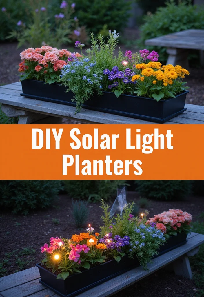 Garden Art Sculptures DIY: A Crafty Guide with 17 Creative Outdoor Art Inspirations - 16. DIY Solar Light Planters