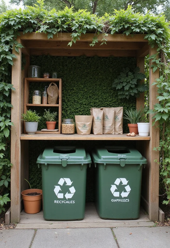 Garden Coffee Shop Design Outdoor: A Cozy Guide with 19 Relaxed Atmosphere Inspirations - 12. Eco-Conscious Waste Management