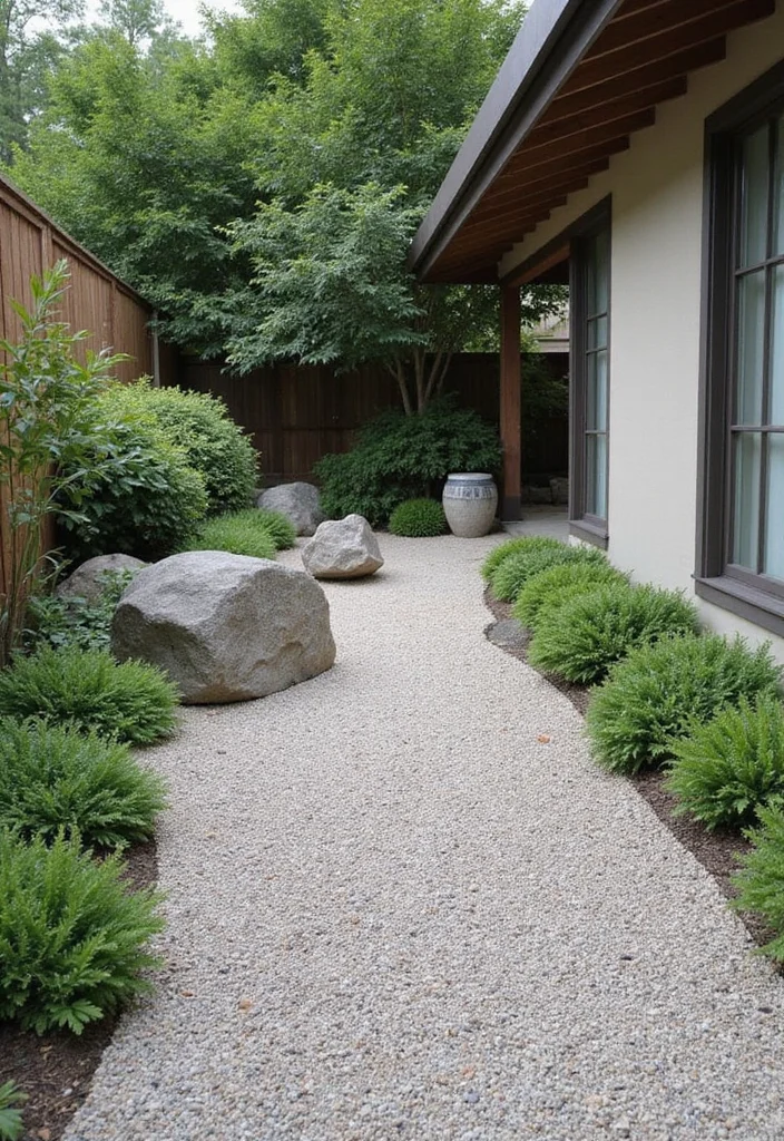 Garden Design Front of House: A Welcoming Guide with 17 Entrance-Focused Inspirations - 12. Zen Garden Aesthetic