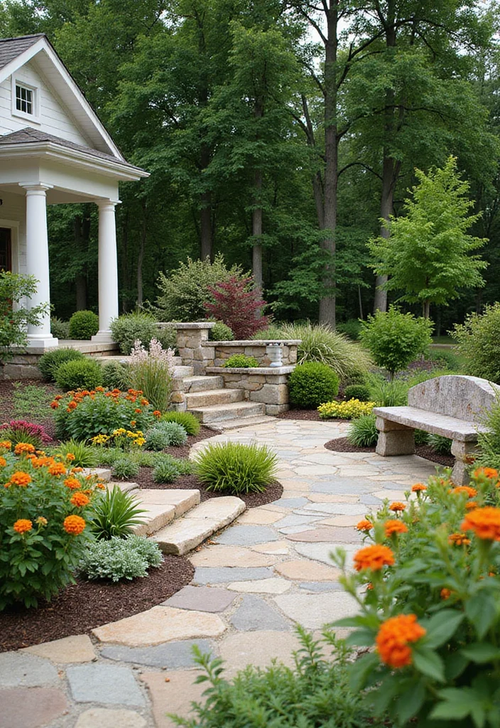 Garden Design Front of House: A Welcoming Guide with 17 Entrance-Focused Inspirations - 14. Natural Stone Features