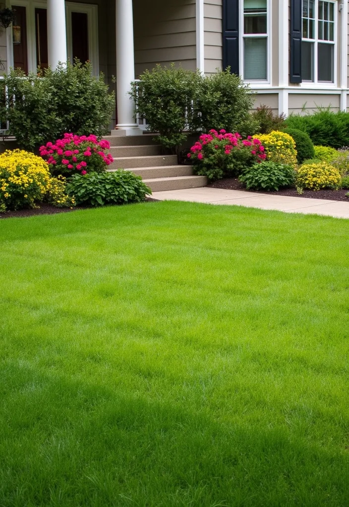 Garden Design Front of House: A Welcoming Guide with 17 Entrance-Focused Inspirations - 6. Lush Green Lawn
