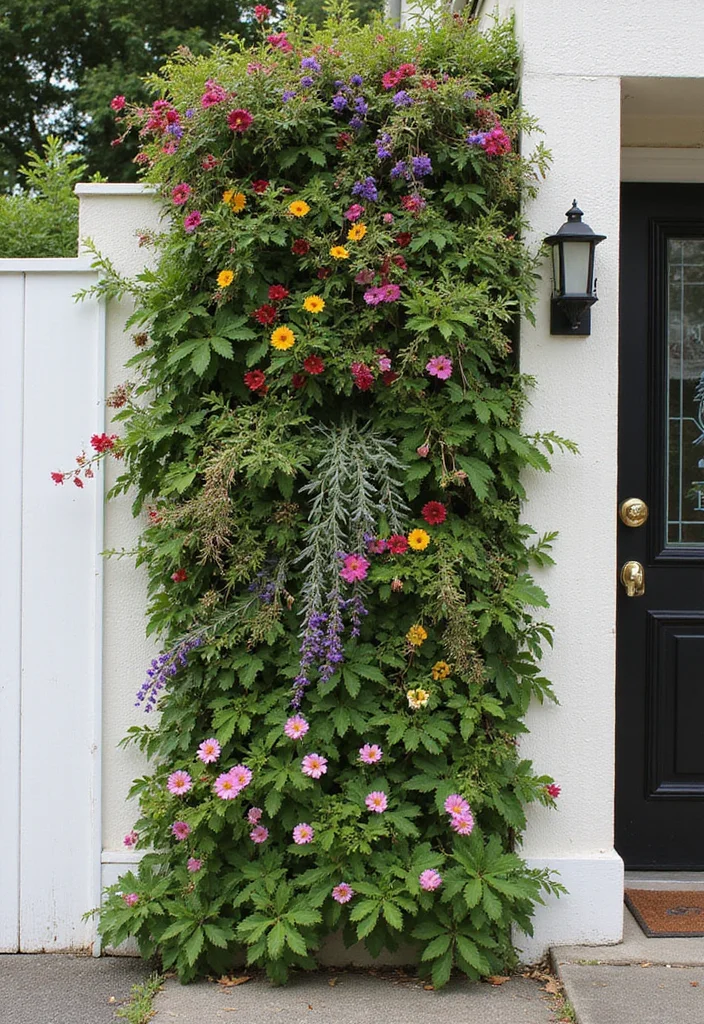 Garden Design Front of House: A Welcoming Guide with 17 Entrance-Focused Inspirations - 8. Vertical Gardens