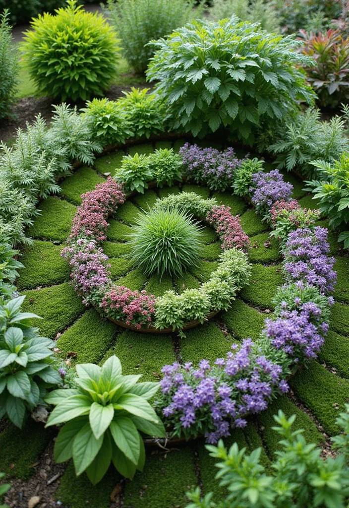 Garden Design Plans Drawing Layout: A Detailed Guide with 19 Planning-Friendly Inspirations - 7. The Beauty of Herb Spiral Gardens