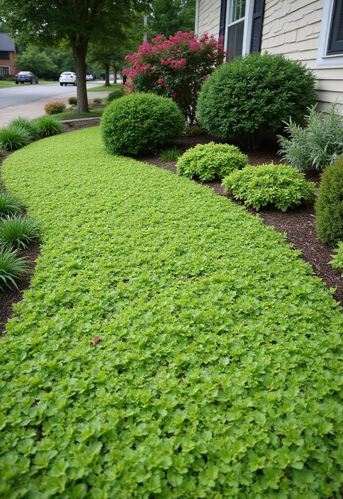 Garden Ideas Front of House: A Practical Guide with 18 Charming Outdoor Inspirations - 13. Edible Ground Covers