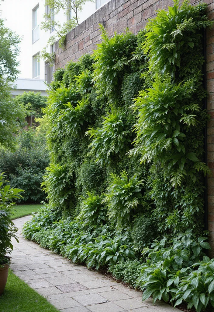 Garden Layout Ideas Design: A Practical Guide with 20 Well-Structured Layout Inspirations - 18. Outdoor Green Walls: Sustainable Living