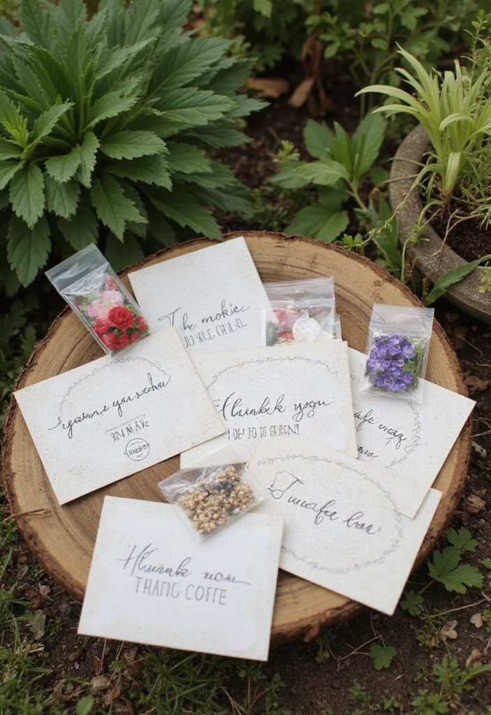 Garden Party Baby Shower Ideas: A Delightful Guide with 19 Whimsical Celebration Inspirations - 19. Thank You Notes with a Twist