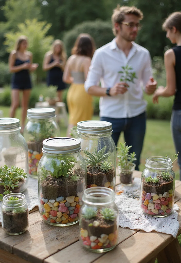 Garden Party Baby Shower Ideas: A Delightful Guide with 19 Whimsical Celebration Inspirations - 7. DIY Terrarium Station