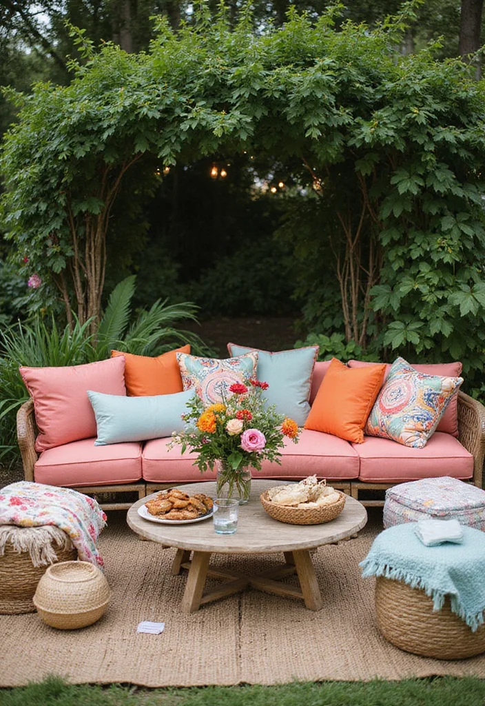 Garden Party Baby Shower Ideas: A Delightful Guide with 19 Whimsical Celebration Inspirations - 8. Cozy Outdoor Seating Arrangements