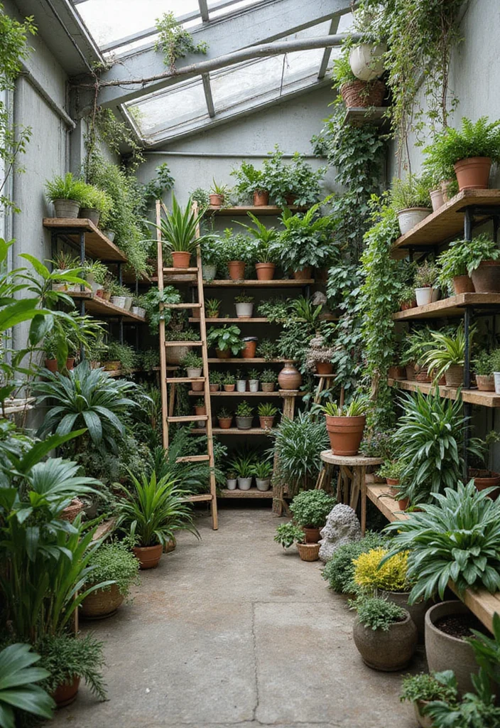 Garden Room Ideas Interior Design: A Cozy Guide with 20 Nature-Infused Styling Inspirations - 11. Artistic Plant Displays: Gallery Style