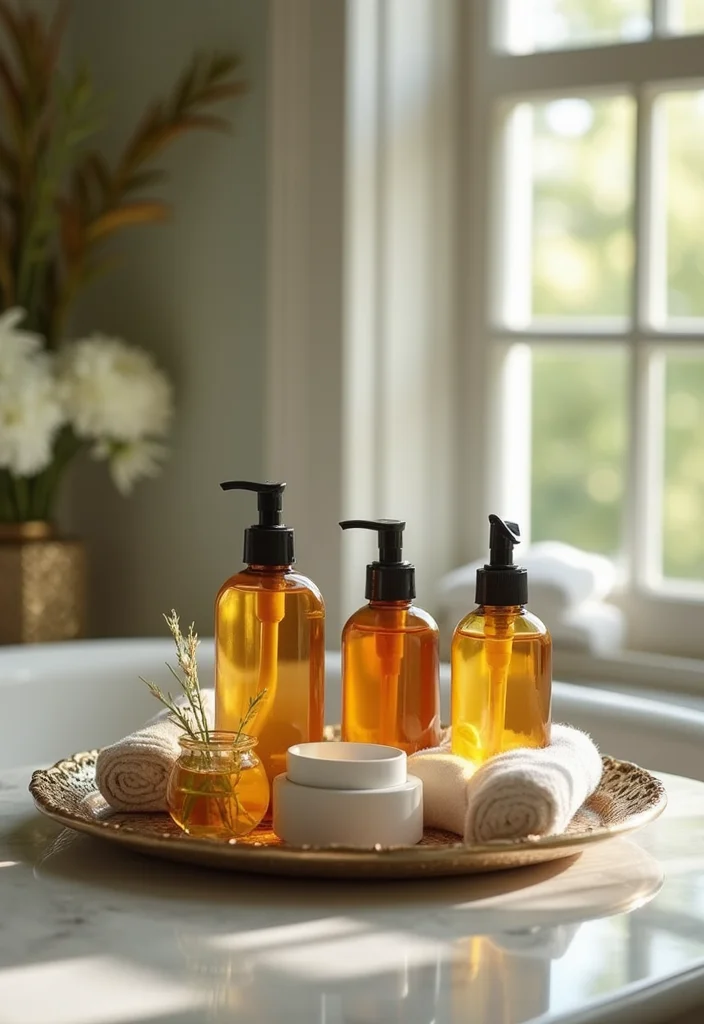 Garden Tub Decor Master Bath: A Relaxing Guide with 19 Spa-Like Styling Inspirations - 12. Aromatic Herbal Bath Products