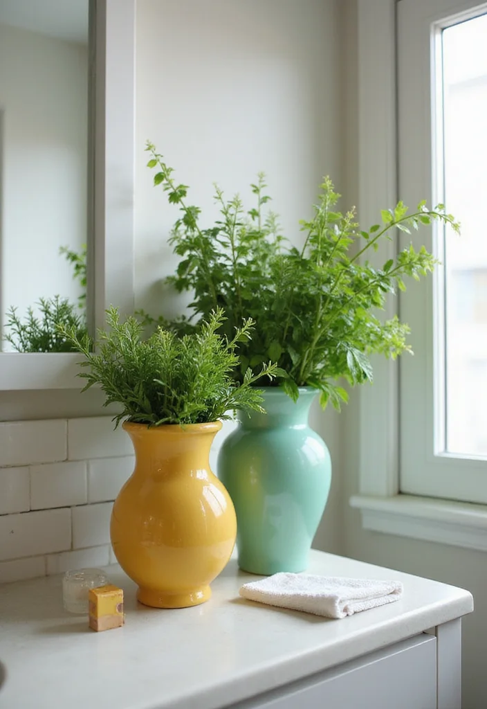 Garden Tub Decor Master Bath: A Relaxing Guide with 19 Spa-Like Styling Inspirations - 13. Fresh Herb Bouquets