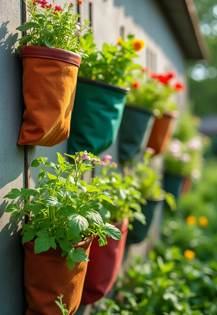 Grow a Garden Layout: A Practical Guide with 18 Easy-to-Follow Layout Inspirations - 14. DIY Vertical Garden Bags