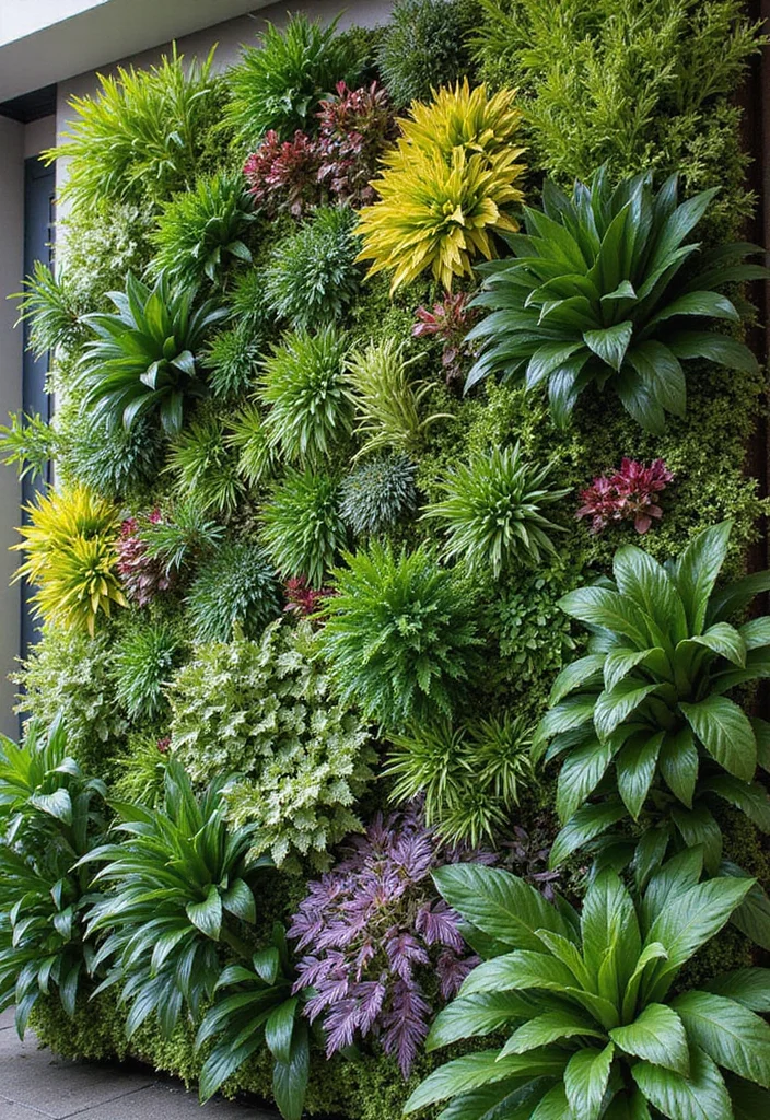 Grow a Garden Layout: A Practical Guide with 18 Easy-to-Follow Layout Inspirations - 15. Living Wall Art