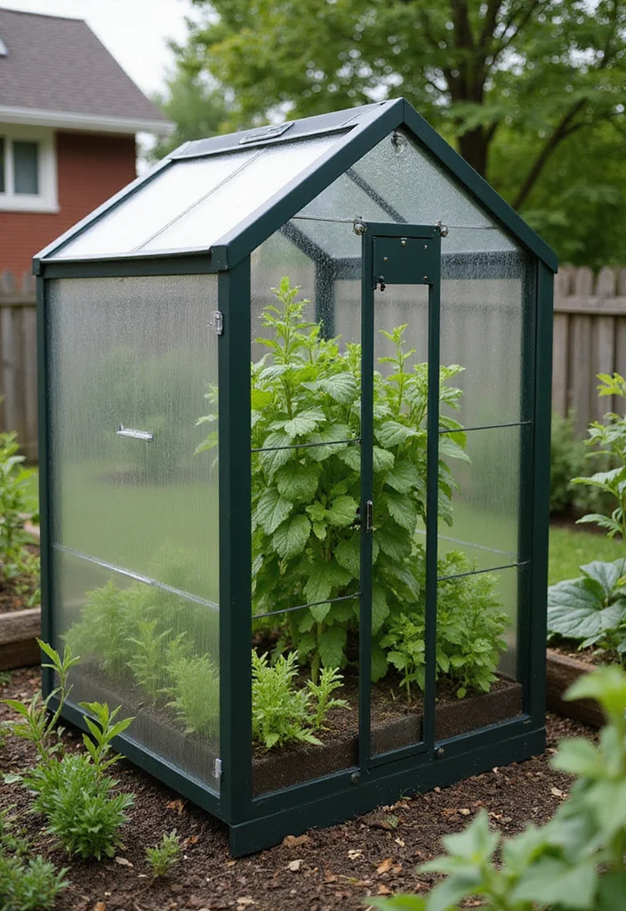 Grow a Garden Layout: A Practical Guide with 18 Easy-to-Follow Layout Inspirations - 16. Compact Greenhouses