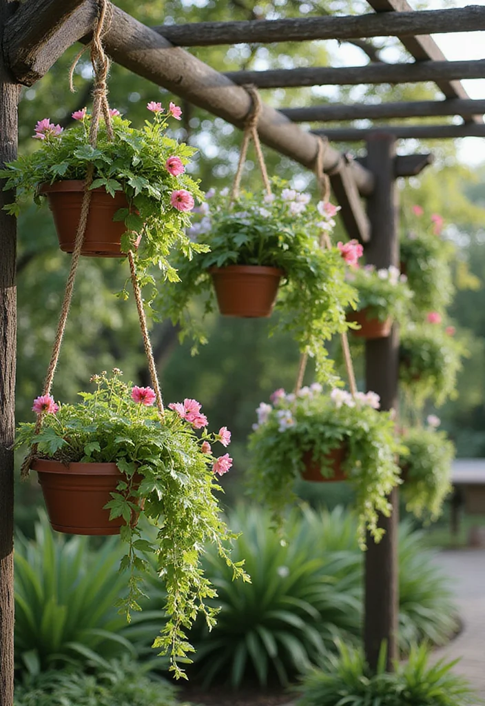 Grow a Garden Layout: A Practical Guide with 18 Easy-to-Follow Layout Inspirations - 4. Hanging Gardens