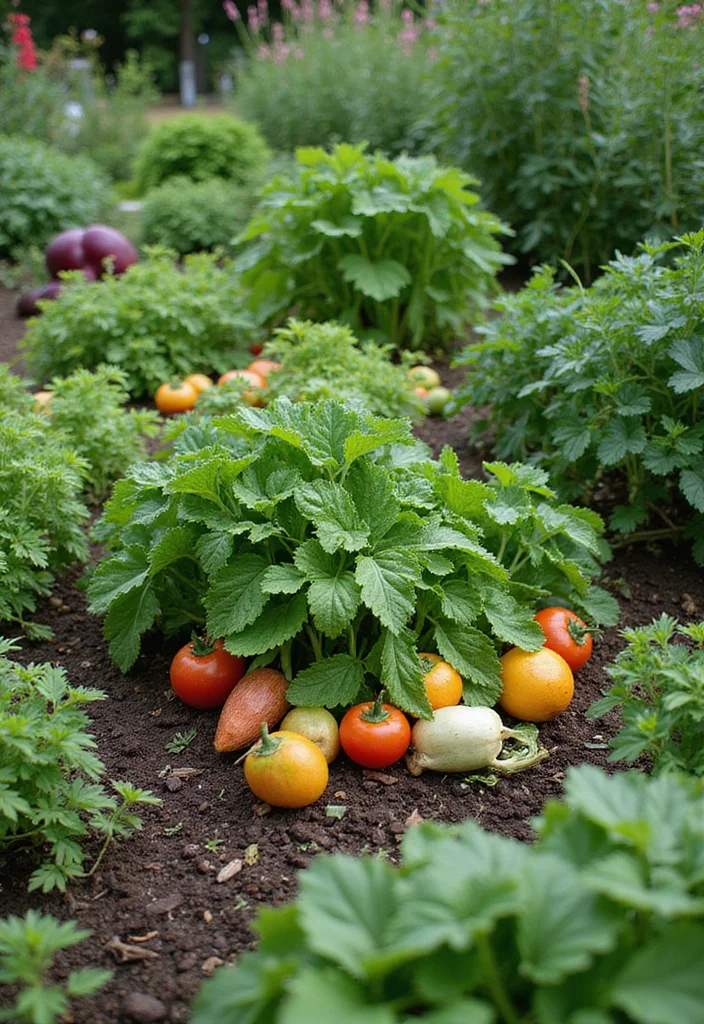 Hippie Garden Ideas Boho Decor: A Free-Spirited Guide with 18 Eclectic Styling Inspirations - 10. Herb and Vegetable Combination Beds