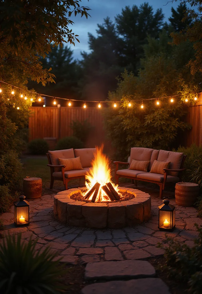 Hippie Garden Ideas Boho Decor: A Free-Spirited Guide with 18 Eclectic Styling Inspirations - 12. Cozy Fire Pit Area