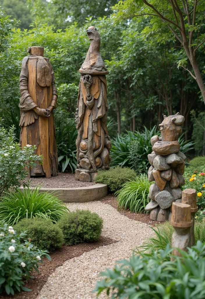 Hippie Garden Ideas Boho Decor: A Free-Spirited Guide with 18 Eclectic Styling Inspirations - 17. Garden Art and Sculpture