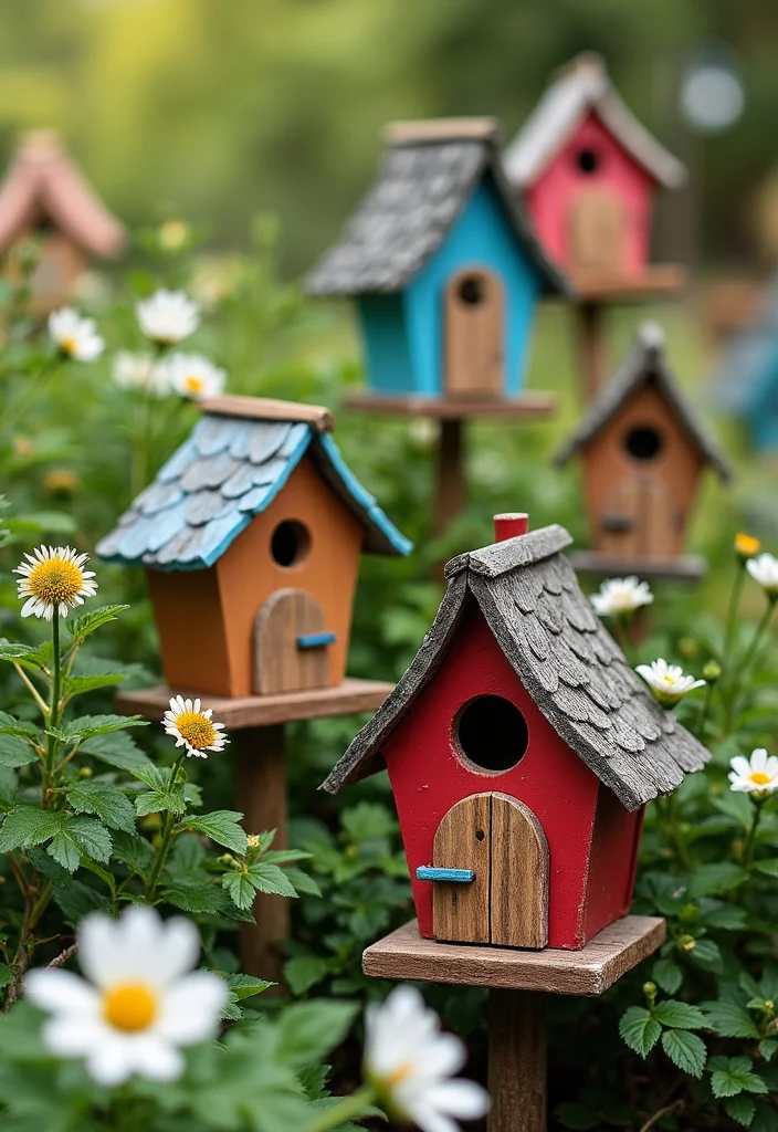 Hippie Garden Ideas Boho Decor: A Free-Spirited Guide with 18 Eclectic Styling Inspirations - 7. Whimsical Birdhouses