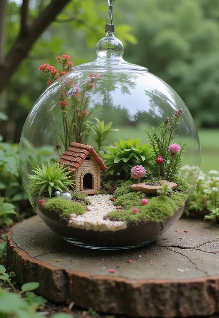 Home Garden Design Small Outdoor: A Functional Guide with 17 Space-Smart Inspirations - 13. Fairy Garden Terrariums