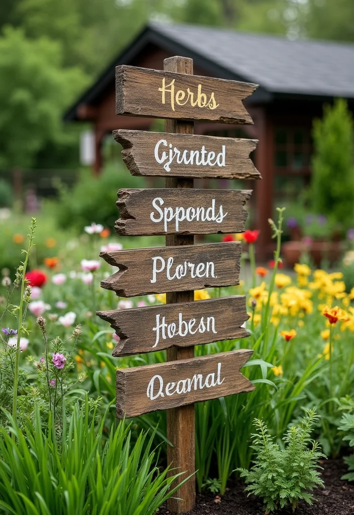 Mediterranean Garden Design Tuscan Style: A Warm Guide with 20 Old-World Charm Inspirations - 14. Herb Garden Signage