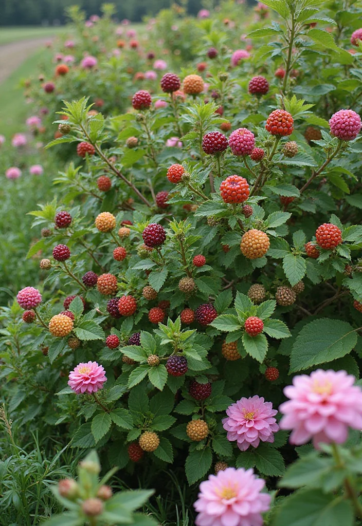 Mediterranean Garden Design Tuscan Style: A Warm Guide with 20 Old-World Charm Inspirations - 15. Berry Bushes for Edible Landscapes