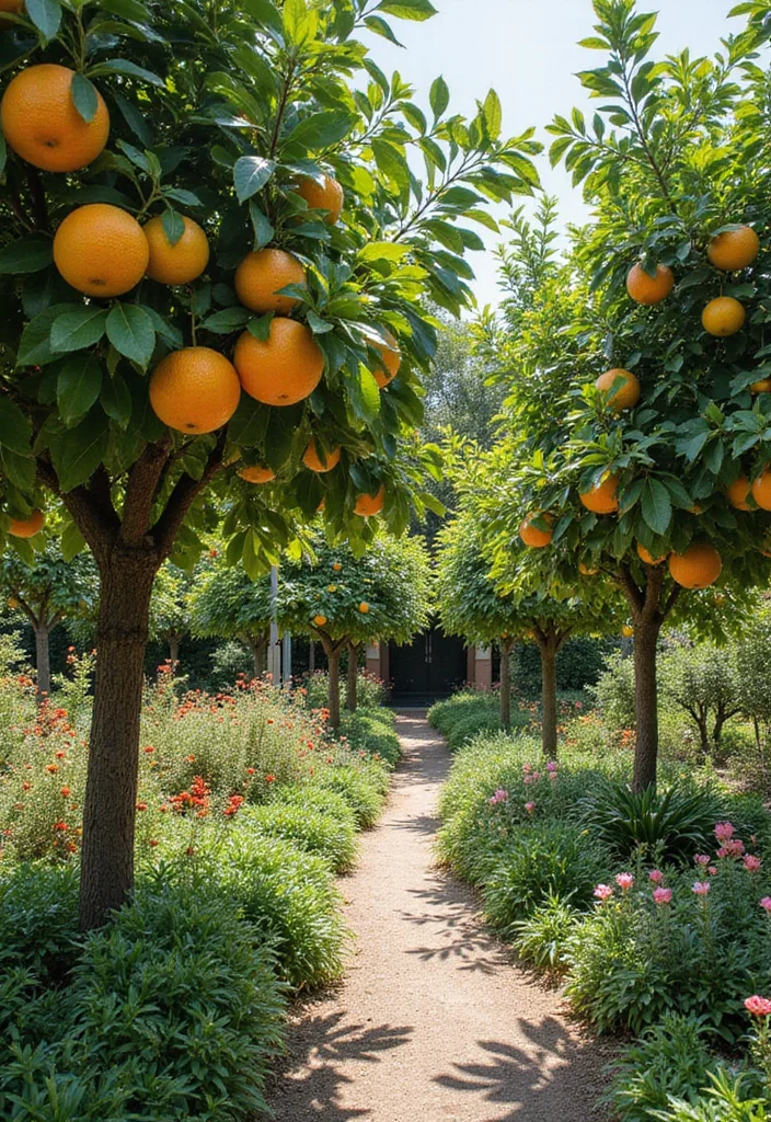 Mediterranean Garden Design Tuscan Style: A Warm Guide with 20 Old-World Charm Inspirations - 18. Mediterranean Citrus Trees