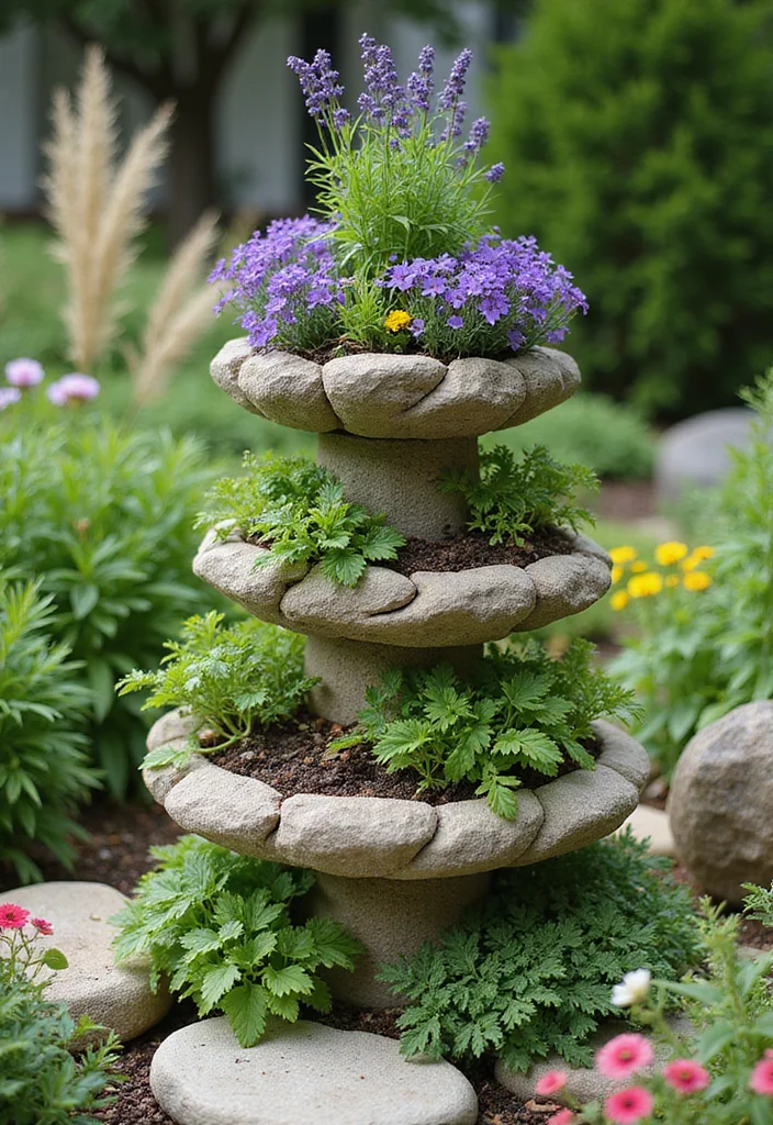 Mediterranean Garden Design Tuscan Style: A Warm Guide with 20 Old-World Charm Inspirations - 5. Herb Spiral Gardens