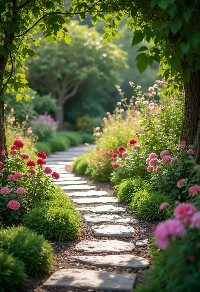 Mediterranean Garden Design Tuscan Style: A Warm Guide with 20 Old-World Charm Inspirations - 7. Stone Pathways