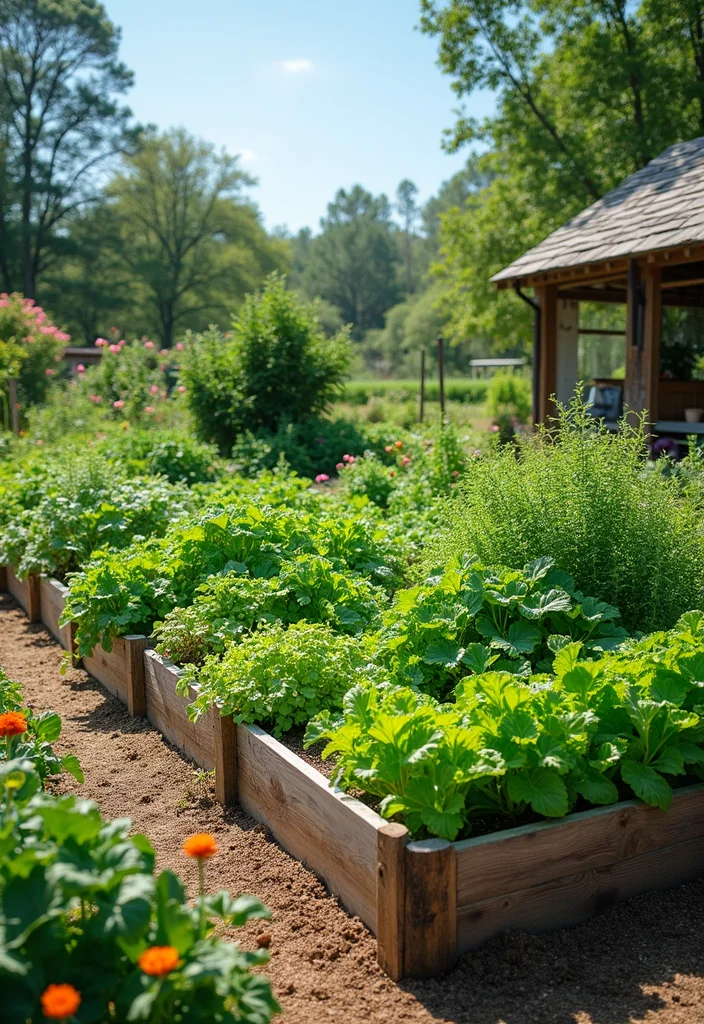 Mediterranean Garden Design Tuscan Style: A Warm Guide with 20 Old-World Charm Inspirations - 9. Vegetable Beds with Raised Planters