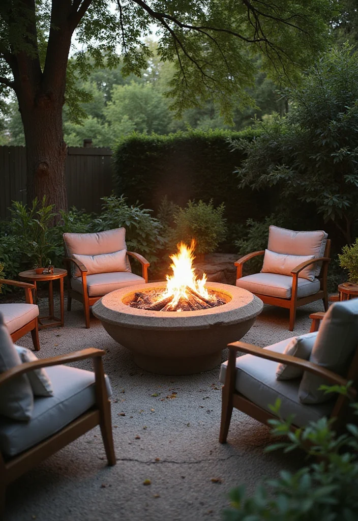 Modern Garden Design Luxury Backyards: A High-End Guide with 19 Elegant Outdoor Inspirations - 11. Fire Pits: Central Gathering Spaces
