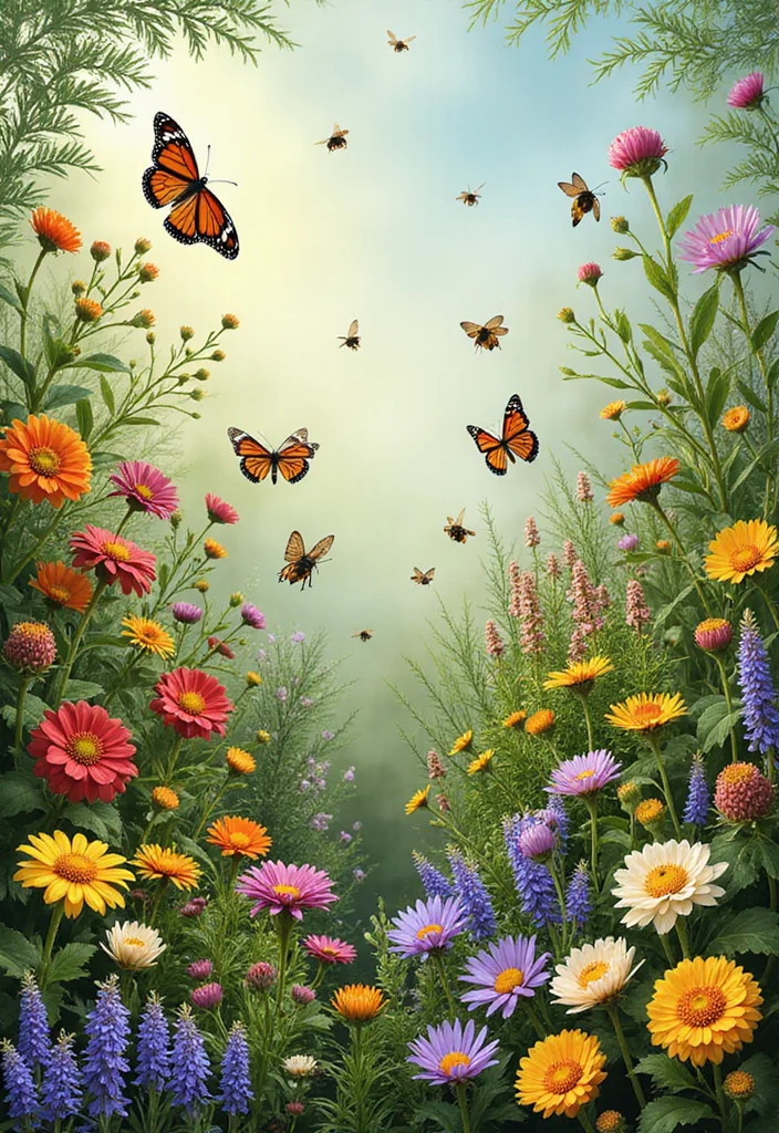 NZ Native Garden Landscape Design: An Expert Guide with 20 Naturally-Inspired Visual Concepts - 6. Pollinator Paradise: Support Local Wildlife