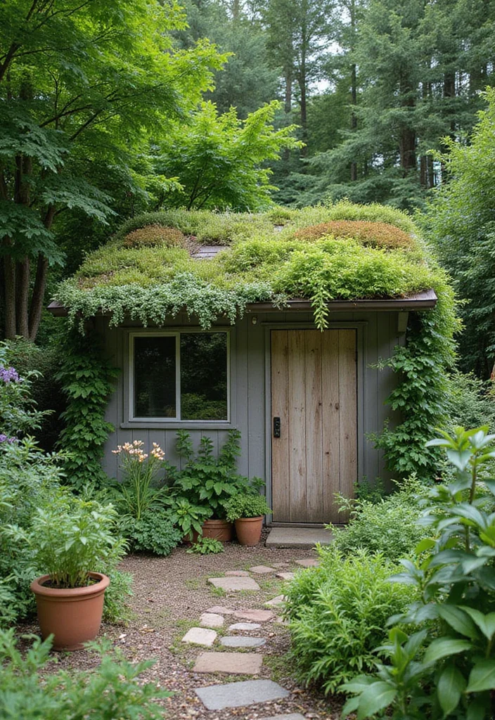Outdoor Design Garden Ideas: A Versatile Guide with 18 Refreshing Outdoor Inspirations - 7. Green Roofs on Sheds