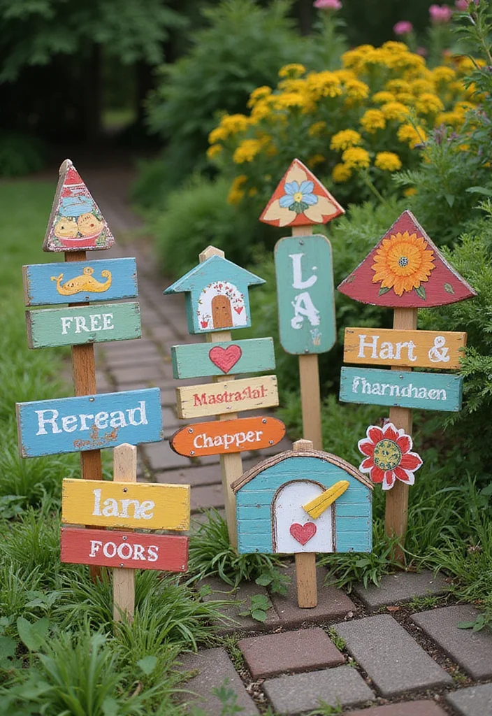 Over the Garden Wall Decor: A Charming Guide with 17 Storybook-Inspired Inspirations - 2. Whimsical Garden Signs