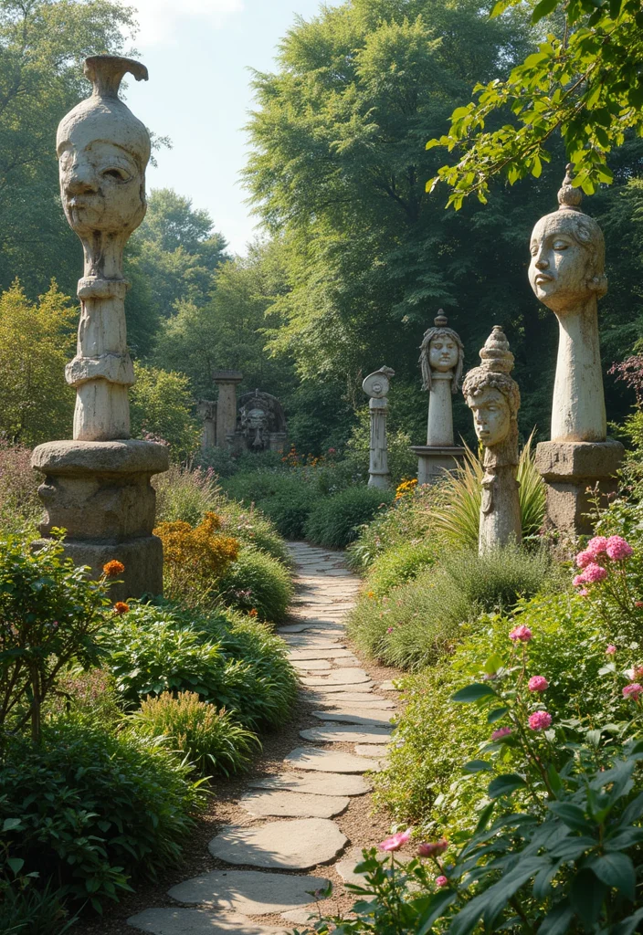 Plant Decor Outdoor Garden Ideas: A Fresh Guide with 18 Nature-Driven Styling Inspirations - 18. Garden Art Installations