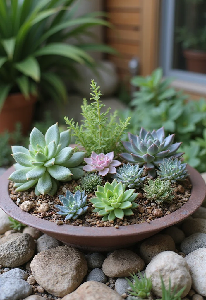 Plant Decor Outdoor Garden Ideas: A Fresh Guide with 18 Nature-Driven Styling Inspirations - 4. Low-Maintenance Succulent Displays