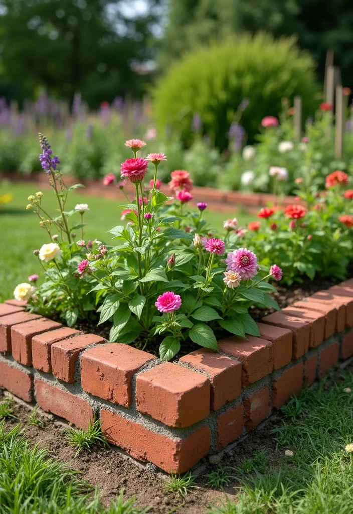 Raised Garden Beds DIY: A Hands-On Guide with 20 Creative Build Inspirations - 10. Brick Raised Beds
