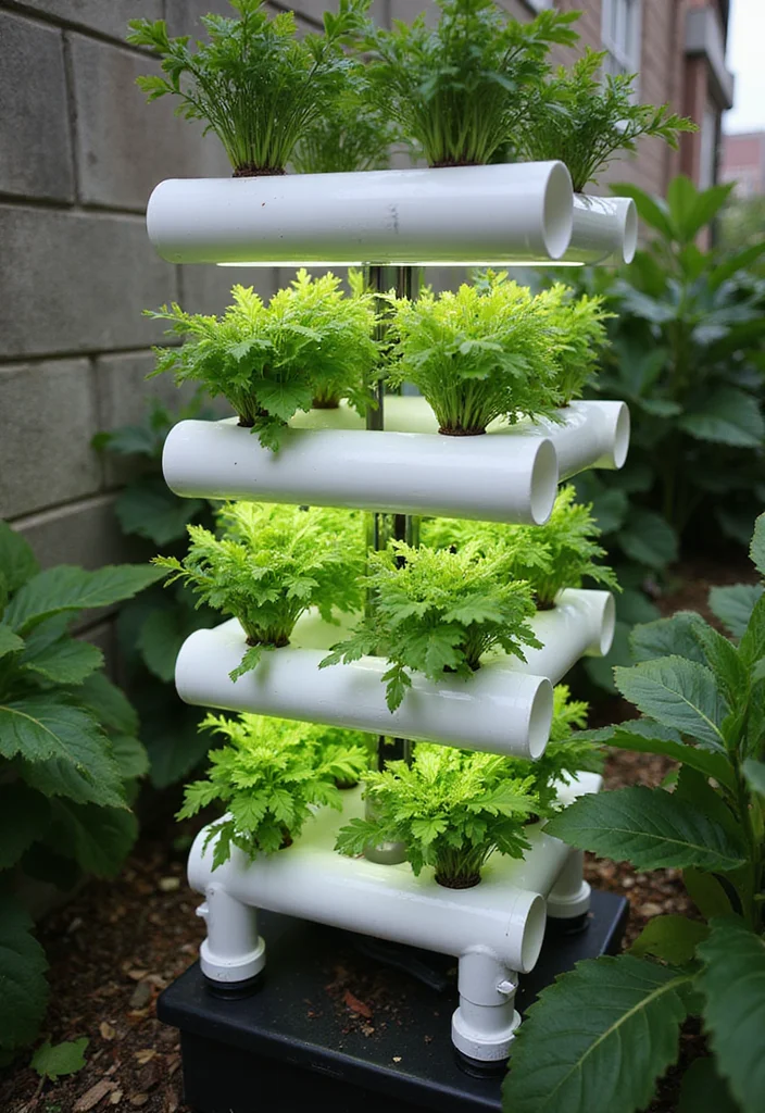 Raised Garden Beds DIY: A Hands-On Guide with 20 Creative Build Inspirations - 2. Vertical Hydroponic System