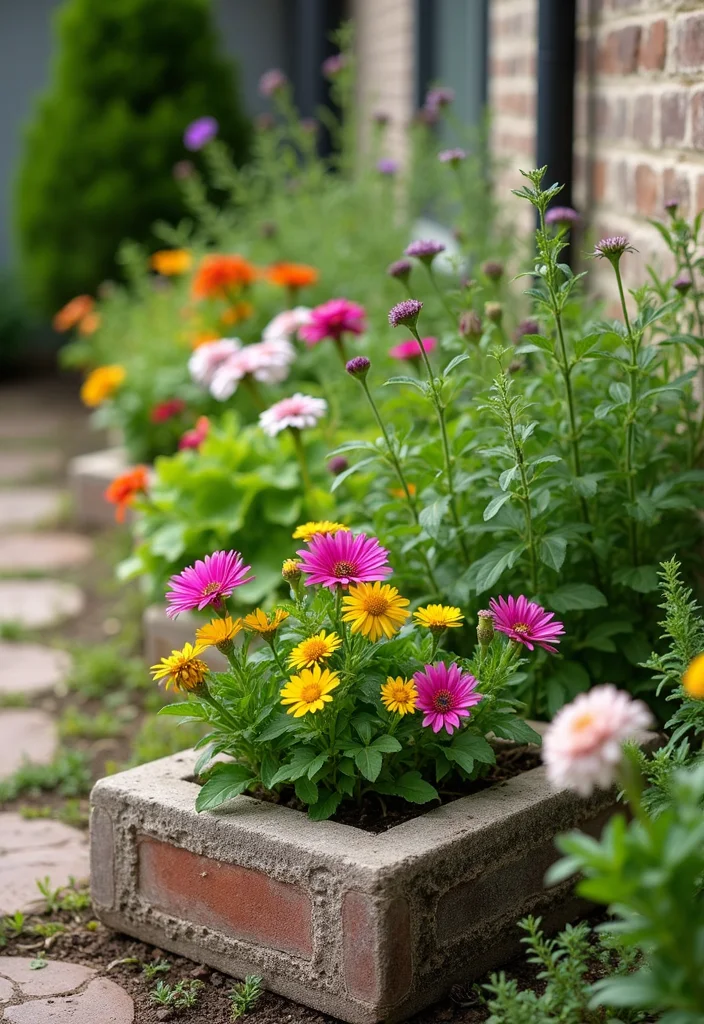Raised Garden Beds DIY: A Hands-On Guide with 20 Creative Build Inspirations - 3. Cinder Block Garden