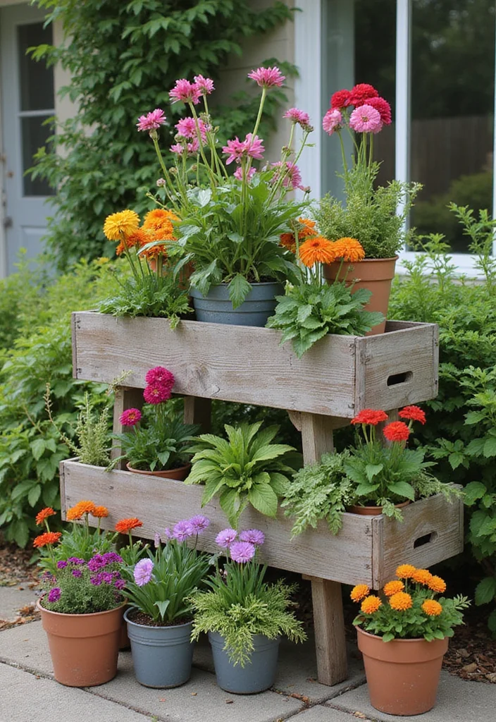 Raised Garden Beds DIY: A Hands-On Guide with 20 Creative Build Inspirations - 6. Recycled Container Garden