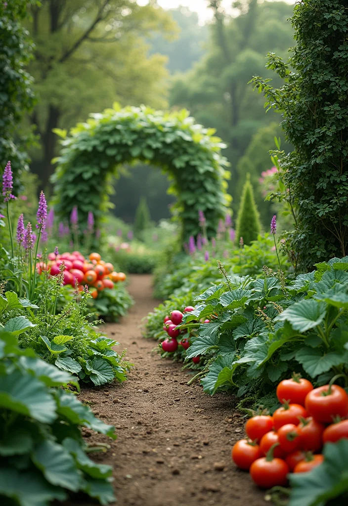 Raised Vegetable Garden Design Layout: A Step-by-Step Guide with 17 Functional Layout Inspirations - 15. Edible Landscaping