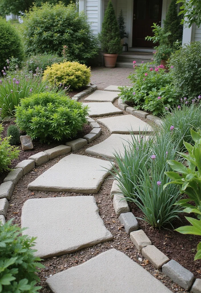 Small Front Garden Ideas UK: A Practical Guide with 18 Inspiring Visual Touches for a Beautiful Entrance - 15. Organic Curved Borders