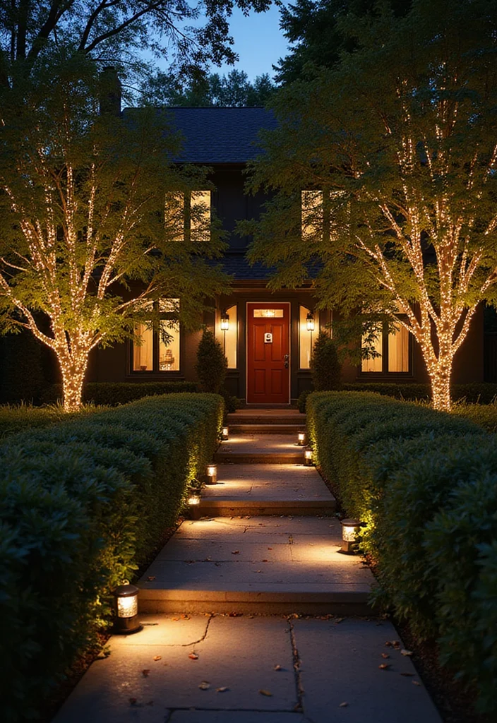 Small Front Garden Ideas UK: A Practical Guide with 18 Inspiring Visual Touches for a Beautiful Entrance - 7. Creative Lighting Solutions