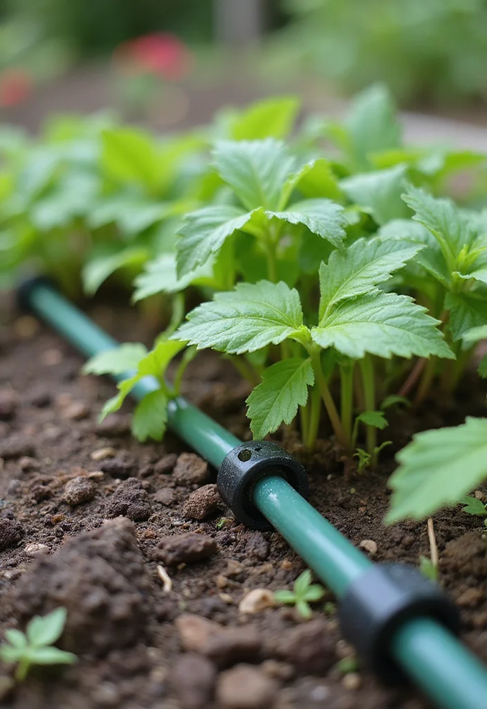 Small Garden Design Low Maintenance: A Simple Guide with 18 Easy-Care Inspirations - 8. Drip Irrigation: Water Smart